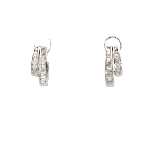 [639360000108] 14K Yellow Gold Diamond Earrings