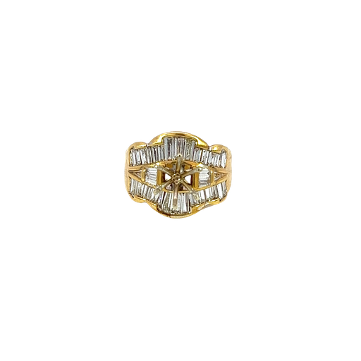 [737942400001] 14K Yellow Gold Diamond Cocktail Ring