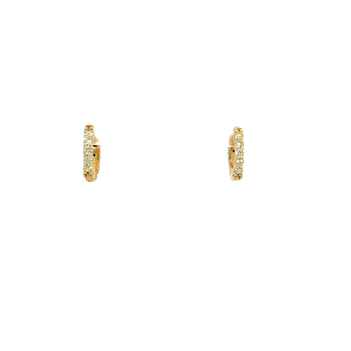 [889660800017] 14K Yellow Gold Diamond Hoop Earrings