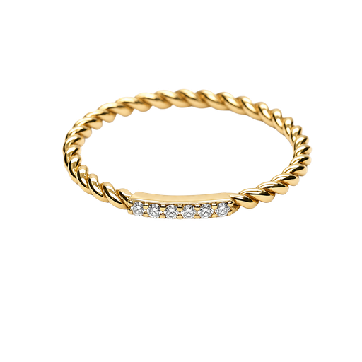 [880758000003] 14K Yellow Gold Diamond Stackable Ring