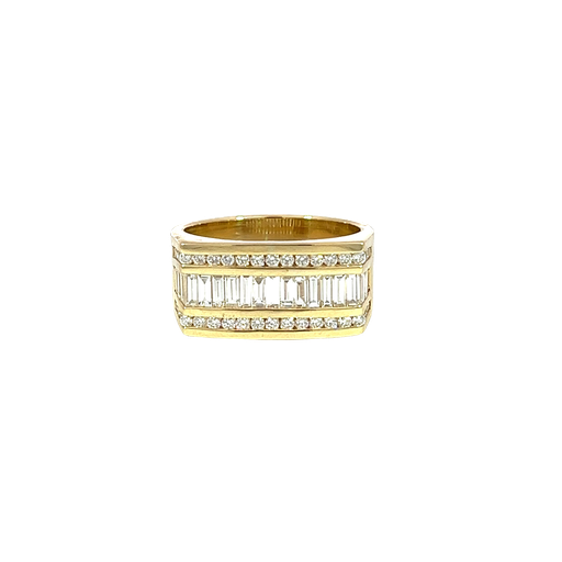 [896313600001] 14K Yellow Gold Diamond Cocktail Ring