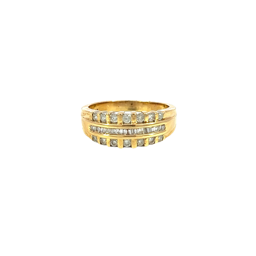 [639360000206] 14K Yellow Gold Diamond Cocktail Ring
