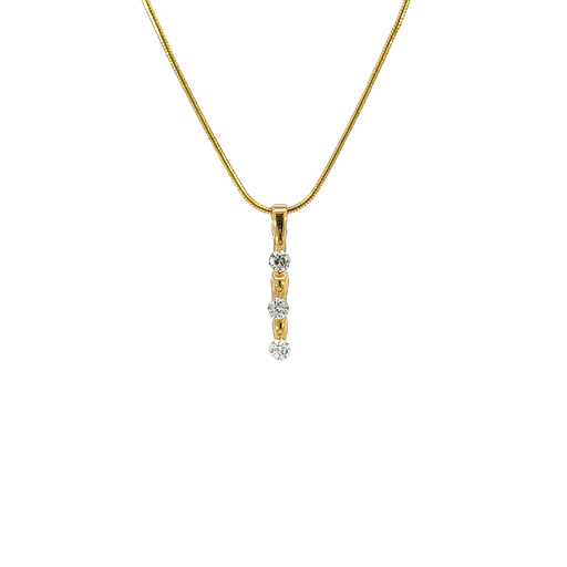 [881103600001] 14K Yellow Gold Diamond Pendant