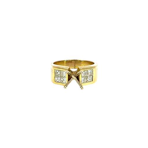[840841200001] 14K Yellow Gold Diamond Cocktail Ring