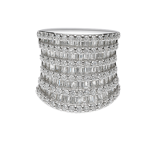 [861321600008] 14K White Gold Diamond Cocktail Ring