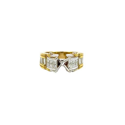 [725324400001] 18K Two-Tone Gold Diamond Cocktail Ring