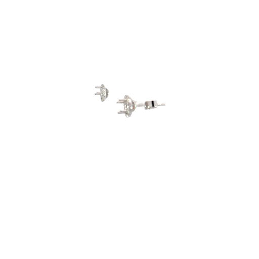 [875314800003] 18K White Gold Diamond Earring Jackets
