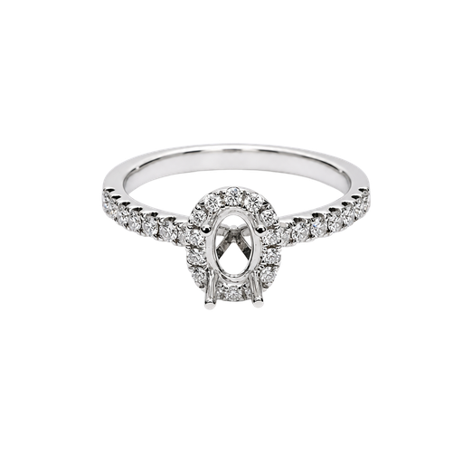 [875228400011] 18K White Gold Diamond Engagement Ring