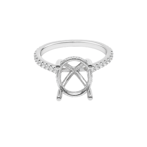 [875228400009] 18K White Gold Diamond Engagement Ring
