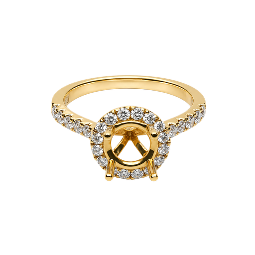 [875314800028] 18K Yellow Gold Diamond Engagement Ring