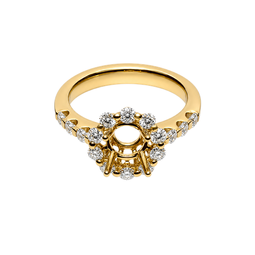 [875314800021] 18K Yellow Gold Diamond Engagement Ring