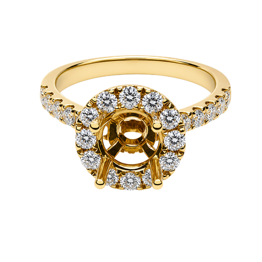 [875314800026] 18K Yellow Gold Diamond Engagement Ring