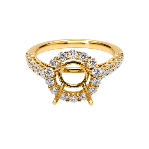 [875314800023] 18K Yellow Gold Diamond Engagement Ring