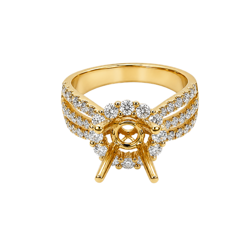 [875314800027] 18K Yellow Gold Diamond Engagement Ring
