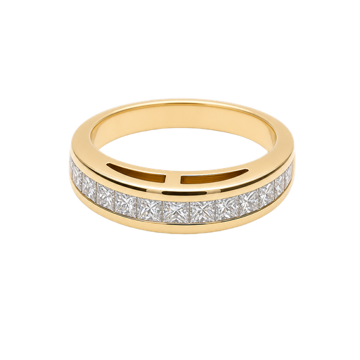 [897696000007] 18K Yellow Gold Diamond Band