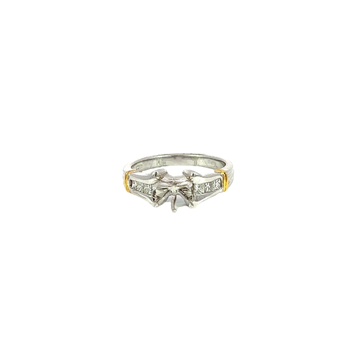 [852764400002] 18K Yellow Gold Diamond Stackable Ring