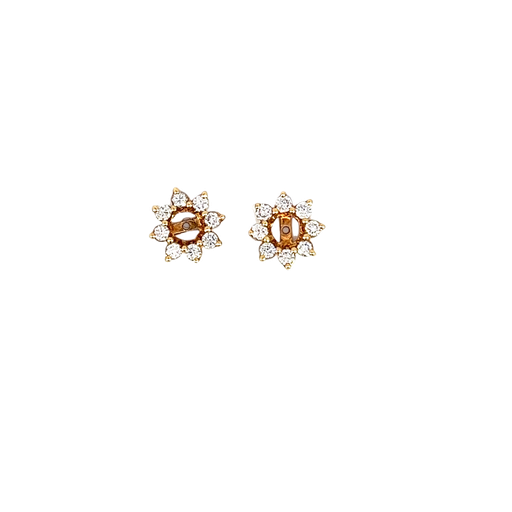 [676252800001] 14K Yellow Gold Diamond Earring Jackets