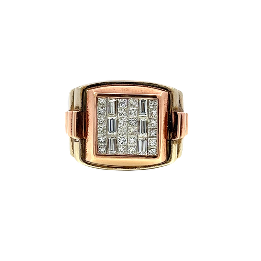 [829094400001] 14K Two-Tone Gold Diamond Band 