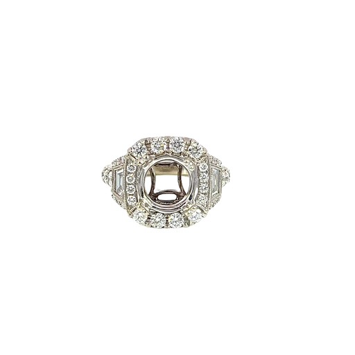 [904340935178] 14K White Gold Purple Sapphire (L) and Diamond Cocktail Ring