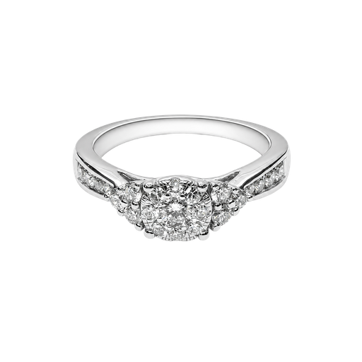 [904343808200] 14K White Gold Diamond Fashion Ring