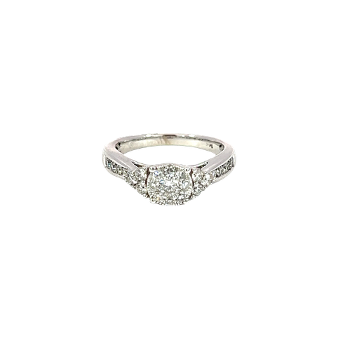 [904343808200] 14K White Gold Diamond Fashion Ring