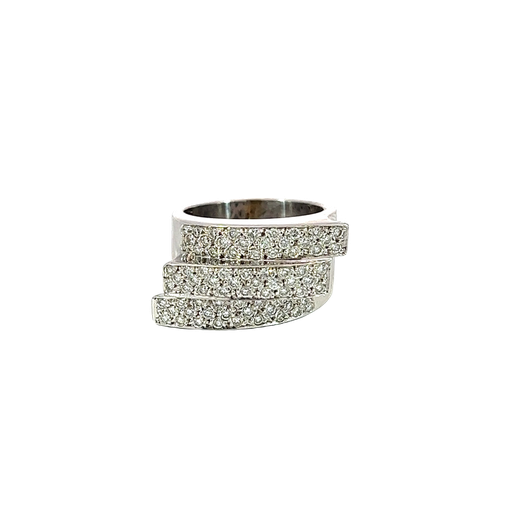 [904505908328] 14K White Gold Diamond Cocktail Ring