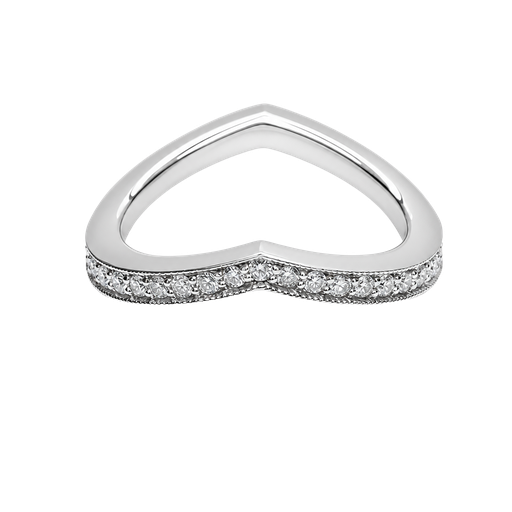 [904856895106] 14K White Gold Diamond Stackable Ring