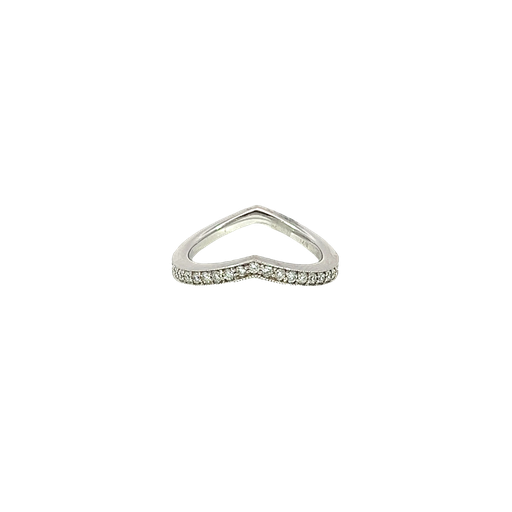 [904856895106] 14K White Gold Diamond Stackable Ring