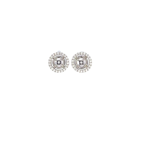 [905721946917] 18K White Gold Large Diamond Earring Jackets