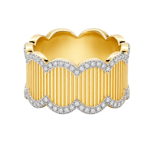 [908466233317] 14K Two-Tone Gold 1.20ct Diamond Band and Fashion Ring
