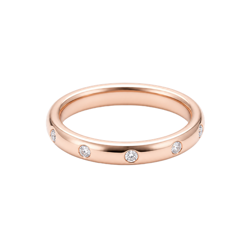 [910623149575] 14K Rose Gold Diamond Stackable Ring