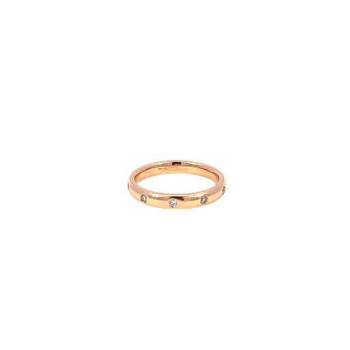 [910623149575] 14K Rose Gold Diamond Stackable Ring