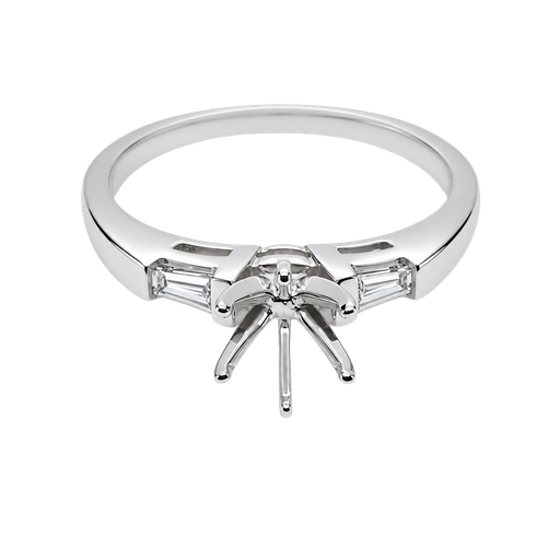 [911569381174] 18K White Gold Diamond Engagement Ring