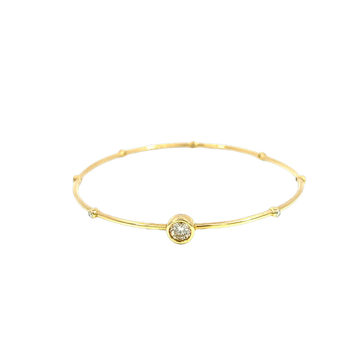 [912624632455] 14K Yellow Gold Diamond Bracelet