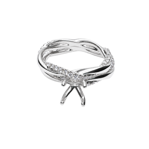 [919283694317] 18K White Gold Diamond Wedding Set