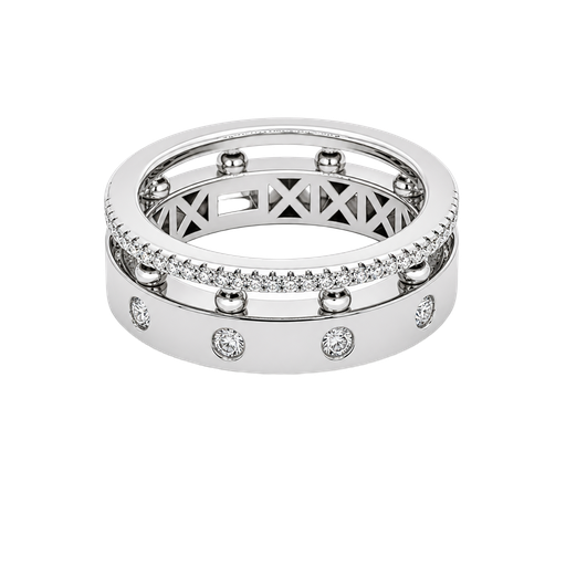 [921420006516] 14K White Gold Diamond Band