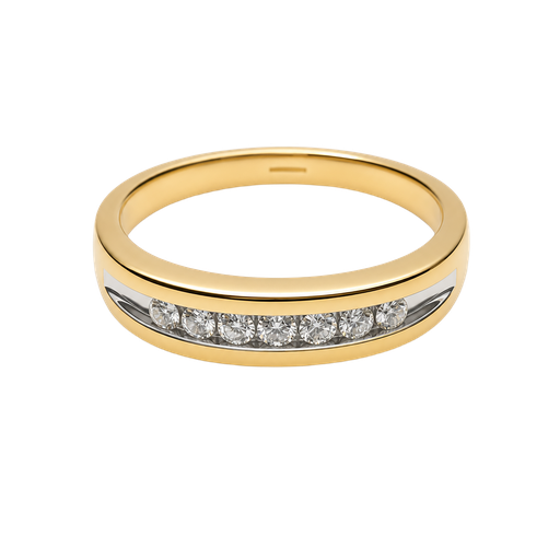 [931620210000] 10K Two-Tone Gold Diamond Band