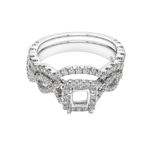 [938186936951] 14KW White Gold Diamond Wedding Set