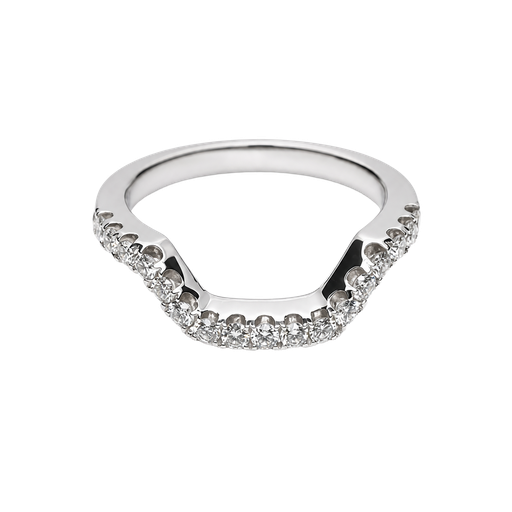 [957459414525] 14K White Gold Diamond Matching Band