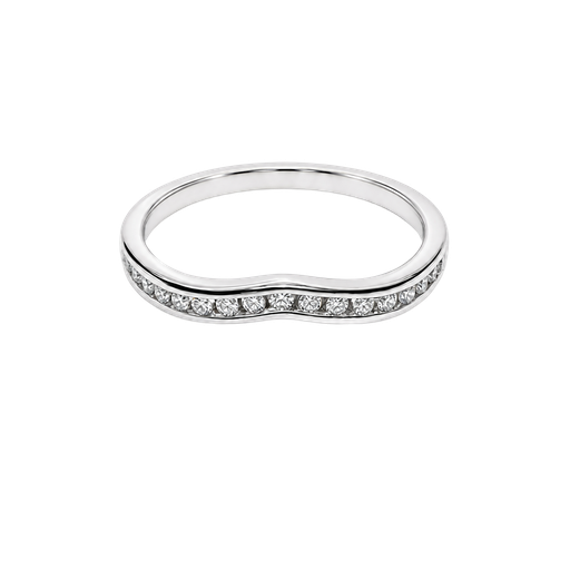 [958148176853] 14K White Gold Diamond Band