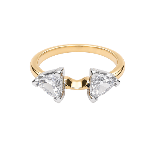 [961871495023] 14K Two-Tone Gold Diamond Ring Guard