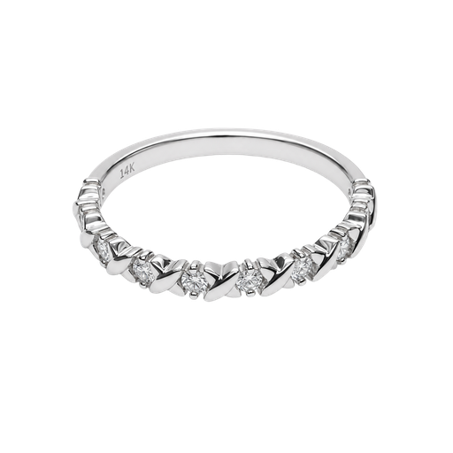 [977943787222] 14KW White Gold Diamond Band